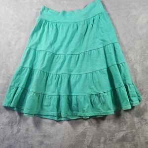 FRESH‎ PRODUCE XS Green TIERED Jersey Cotton Skirt $59.00